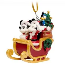 Disney Holiday Ornament - Turn Of The Century - Mickey & Minnie Sleigh