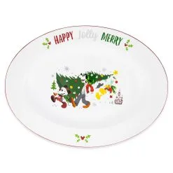 Disney Serving Platter - Santa Mickey Mouse And Friends Holiday