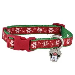 Disney Tails Dog Collar - Holiday Snowflakes - Minnie Mouse