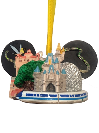 Disney Ear Hat Ornament - Four Parks, One World - Hollywood Tower 1 Disney Ear Hat Ornament - Four Parks, One World - Hollywood Tower