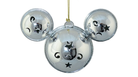 Disney Mickey Ears Icon Ornament - Mickey Mouse Metal Bell - Silver 1 Disney Mickey Ears Icon Ornament - Mickey Mouse Metal Bell - Silver