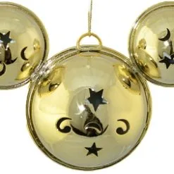 Disney Mickey Ears Icon Ornament - Mickey Mouse Metal Bell - Gold