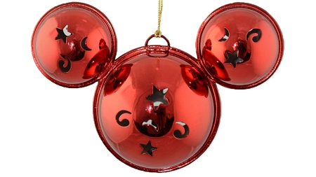 Disney Mickey Ears Icon Ornament - Mickey Mouse Metal Bell - Red 1 Disney Mickey Ears Icon Ornament - Mickey Mouse Metal Bell - Red