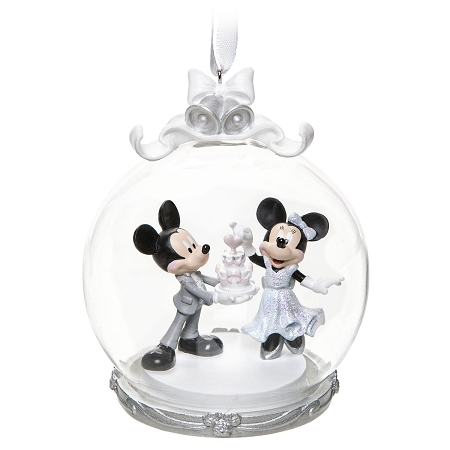 Disney Christmas Ornament - Mickey And Minnie Wedding Globe 1 Disney Christmas Ornament - Mickey And Minnie Wedding Globe