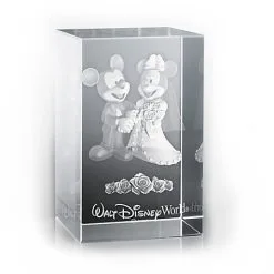 Disney Laser Cube - Mickey And Minnie Mouse Wedding - By Arribas