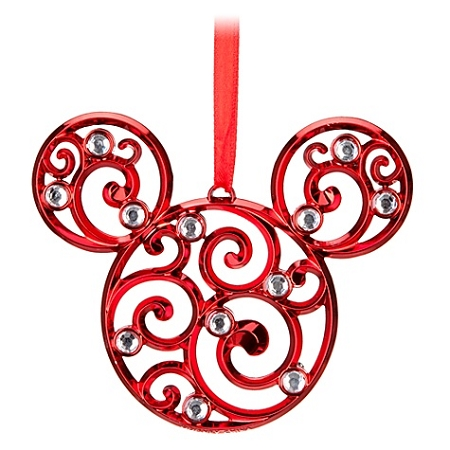 Disney Christmas Ornament - Bohemian Filigree Mickey Mouse - Red 1 Disney Christmas Ornament - Bohemian Filigree Mickey Mouse - Red