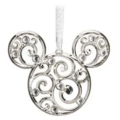 Disney Christmas Ornament - Bohemian Filigree Mickey Mouse - Silver