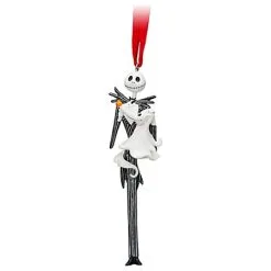 Disney Christmas Ornament - Jack Skellington & Zero - Pumpkin King