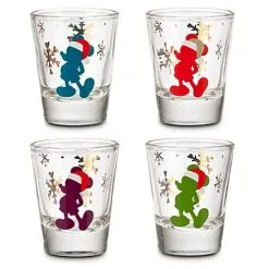 Disney Shot Glass Set - Christmas Santa Mickey Mouse