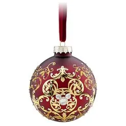 Disney Christmas Ornament - Mickey Mouse Icon Ball - Victorian Filigree