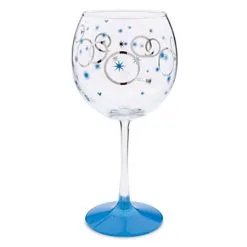 Disney Wine Glass - Happy Hanukkah - Mickey Mouse Icon Goblet