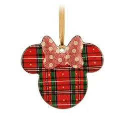 Disney Disc Ornament - Minnie Mouse - Plaid