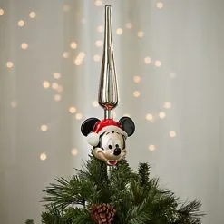 Disney Tree Topper - Santa Mickey Mouse - Glass