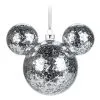 Disney Mickey Ears Ornament - Mickey Mouse Icon - Silver Confetti