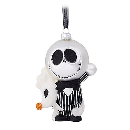 Disney Glass Ornament - Jack Skellington And Zero 1 Disney Glass Ornament - Jack Skellington And Zero