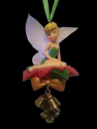 Disney Christmas Ornament - Tinker Bell On Mistletoe - Light Up 1 Disney Christmas Ornament - Tinker Bell On Mistletoe - Light Up