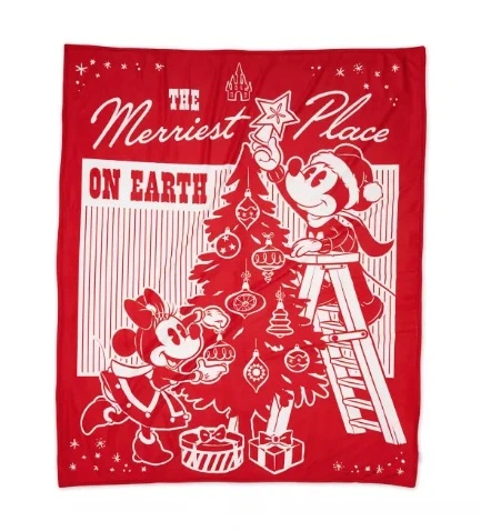 Disney Throw Blanket - Holiday Mickey & Minnie - Fleece 1 Disney Throw Blanket - Holiday Mickey & Minnie - Fleece