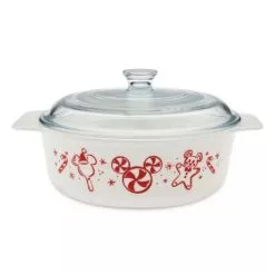 Disney Casserole Dish With Lid - Mickey Mouse Christmas