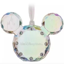 Disney Christmas Ornament - Crystal Mickey Icon - Faceted