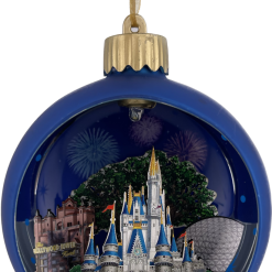 Disney Globe Ornament - Four Parks With Fireworks - Light Up