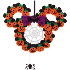 Disney Halloween Wreath - Minnie Mouse Pumpkin