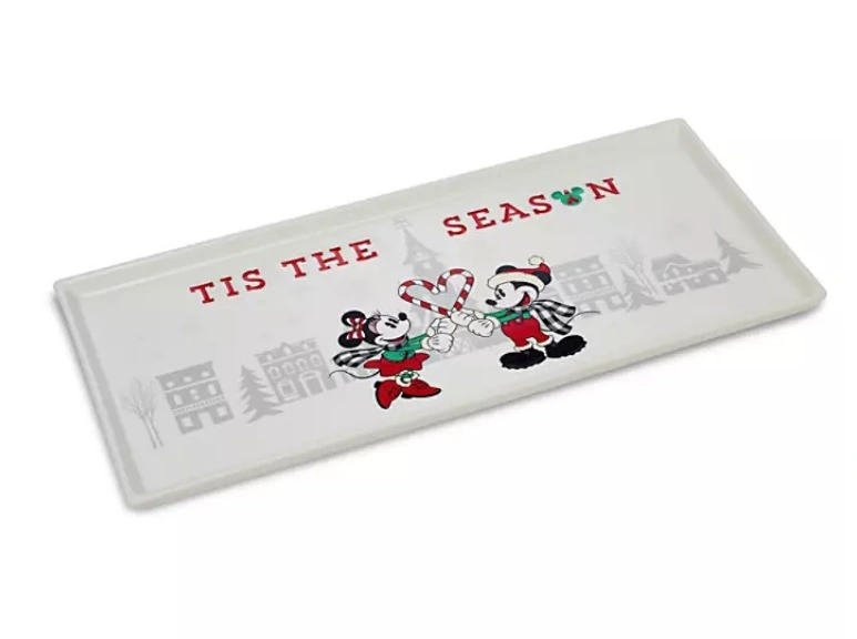 Disney Holiday Platter - Mickey And Minnie Mouse - Rectangular 1 Disney Holiday Platter - Mickey And Minnie Mouse - Rectangular