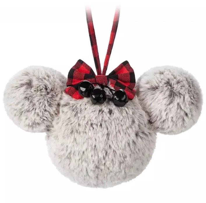 Disney Mickey Ears Icon Ornament - Minnie Mouse Faux Fur 1 Disney Mickey Ears Icon Ornament - Minnie Mouse Faux Fur