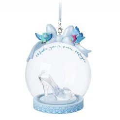 Disney Globe Ornament - Cinderella Glass Slipper - Make Your Own Magic