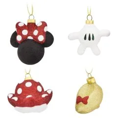 Disney Christmas Ornament Set - Minnie Mouse Body Parts - Set Of 4