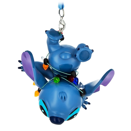 Disney Figural Christmas Ornament - Stitch Wrapped In Lights 1 Disney Figural Christmas Ornament - Stitch Wrapped In Lights