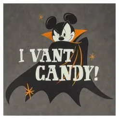 Disney Wall Sign - Mickey Mouse Halloween Vampire - I Vant Candy