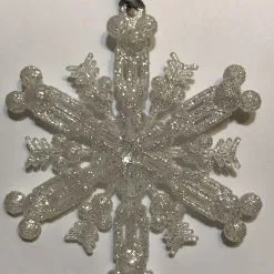Disney Christmas Ornament - Mickey Mouse Snowflake - Frosted
