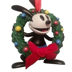 Disney Christmas Ornament - Oswald The Lucky Rabbit With Wreath