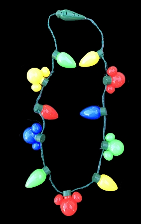 Disney Christmas Necklace - Christmas Lights With Mickey - LED Light Up 1 Disney Christmas Necklace - Christmas Lights With Mickey - LED Light Up