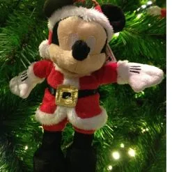 Disney Christmas Ornament - Santa Mickey Mouse Plush - 5 Inch