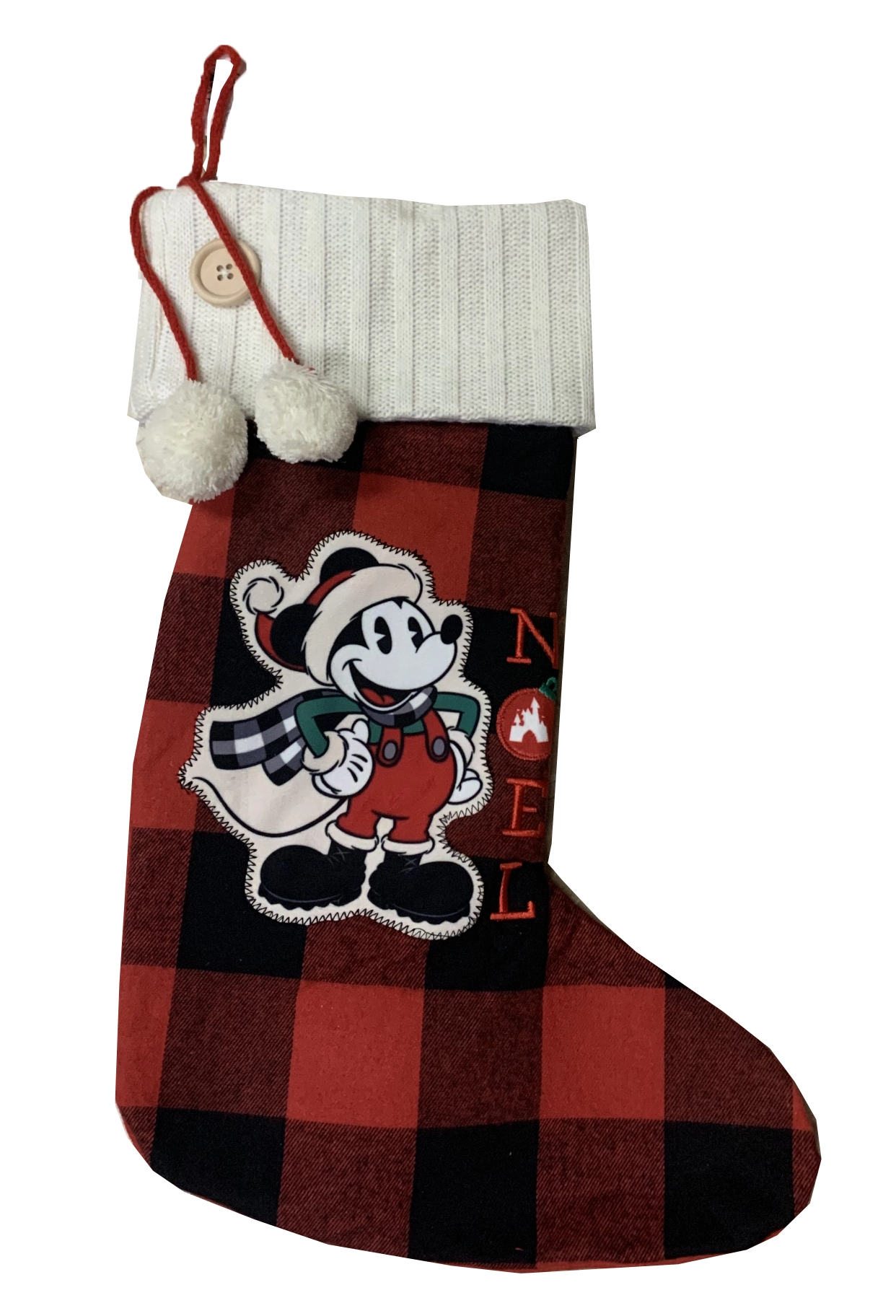 Disney Christmas Stocking - Mickey Mouse Plaid - Farmhouse 1 Disney Christmas Stocking - Mickey Mouse Plaid - Farmhouse
