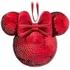 Disney Mickey Ears Icon Ornament - Minnie Mouse Sequined - Red