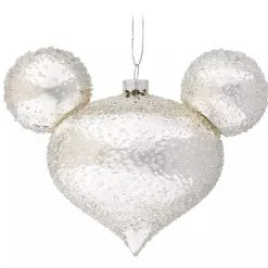 Disney Mickey Ears Icon Ornament - Mickey Mouse Icon - Silver Ice