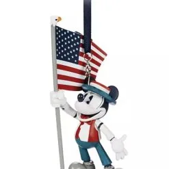 Disney Figural Ornament - Mickey Mouse Americana With Flag