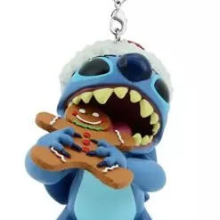 Disney Figurine Ornament - Stitch With Gingerbread Snack