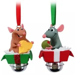 Disney Bell Ornament Set - Remy And Emile - Ratatouille