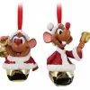 Disney Bell Ornament Set - Santa Jaq And Gus - Cinderella
