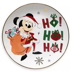 Disney Dessert Plate - Holiday Santa Mickey Mouse - Ho Ho Ho