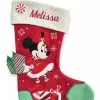 Disney Christmas Stocking - Minnie Mouse With Gift - Red