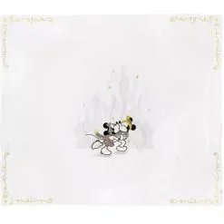 Disney Throw Blanket - Holiday Mickey & Minnie With Castle - Gold & Silver