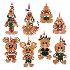 Disney Ornament Set - Mickey And Friends Gingerbread Men Cookie