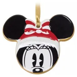 Disney Disc Ornament - Santa Minnie Mouse Icon - Ceramic
