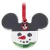 Disney Disc Ornament - Mickey Icon Snowman - Ceramic