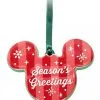 Disney Disc Ornament - Mickey Icon - Season's Greeting