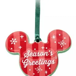 Disney Disc Ornament - Mickey Icon - Season's Greeting